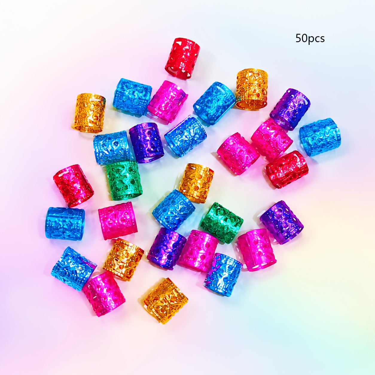 50 colorful hair accessories summer braiding ornaments