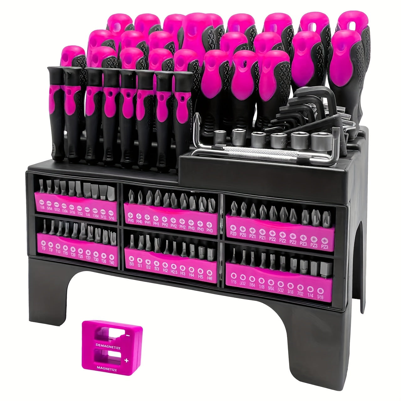 118pcs magnetic screwdriver set plastic rack magnetic tool