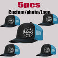5pcs customizable adjustable trucker baseball caps men women