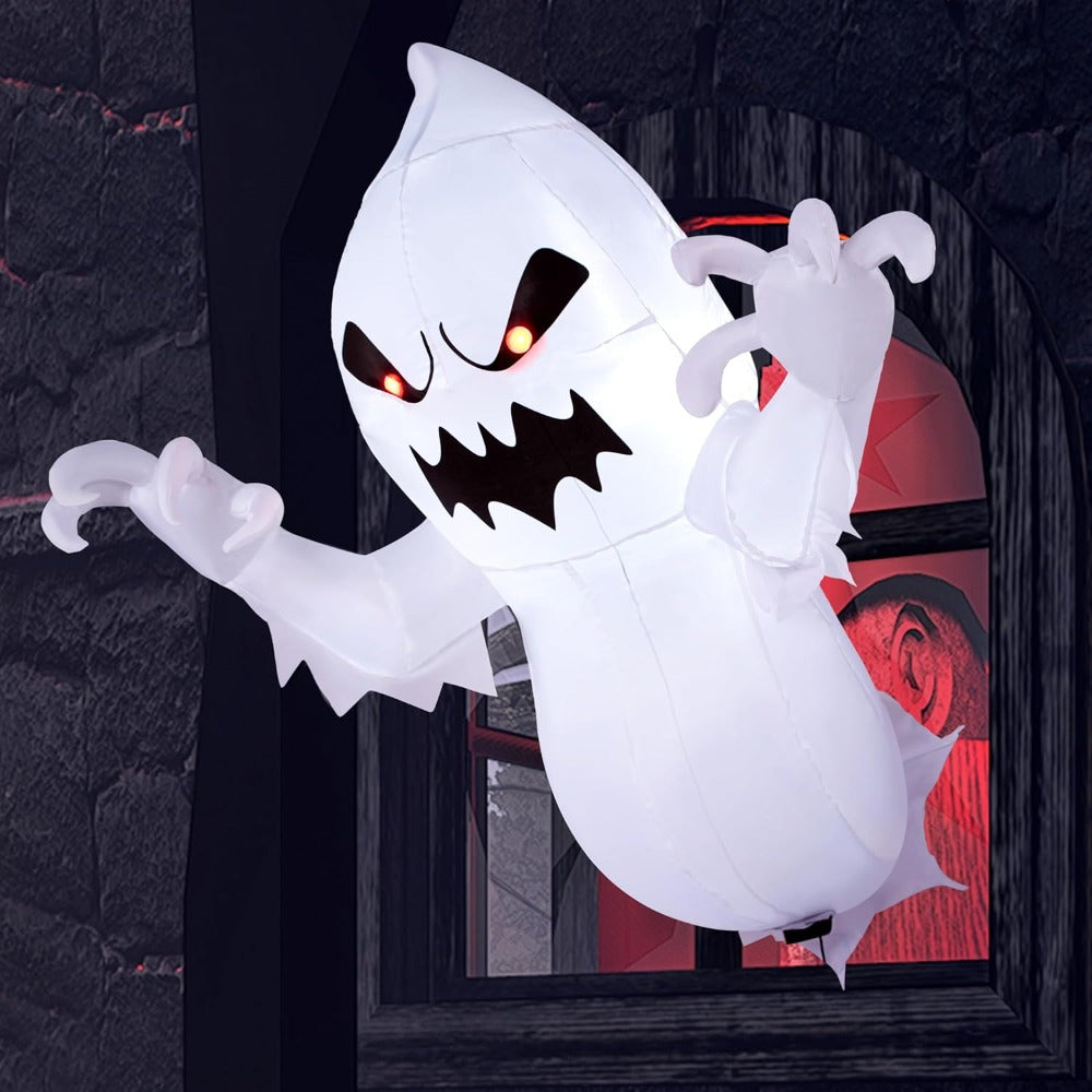 4 5 ft halloween inflatable ghost   leds blow flying