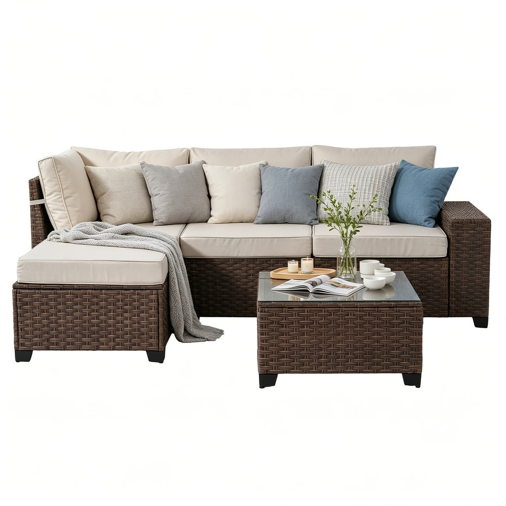 7pcs 5pcs outdoor patio furniture sectional sofa