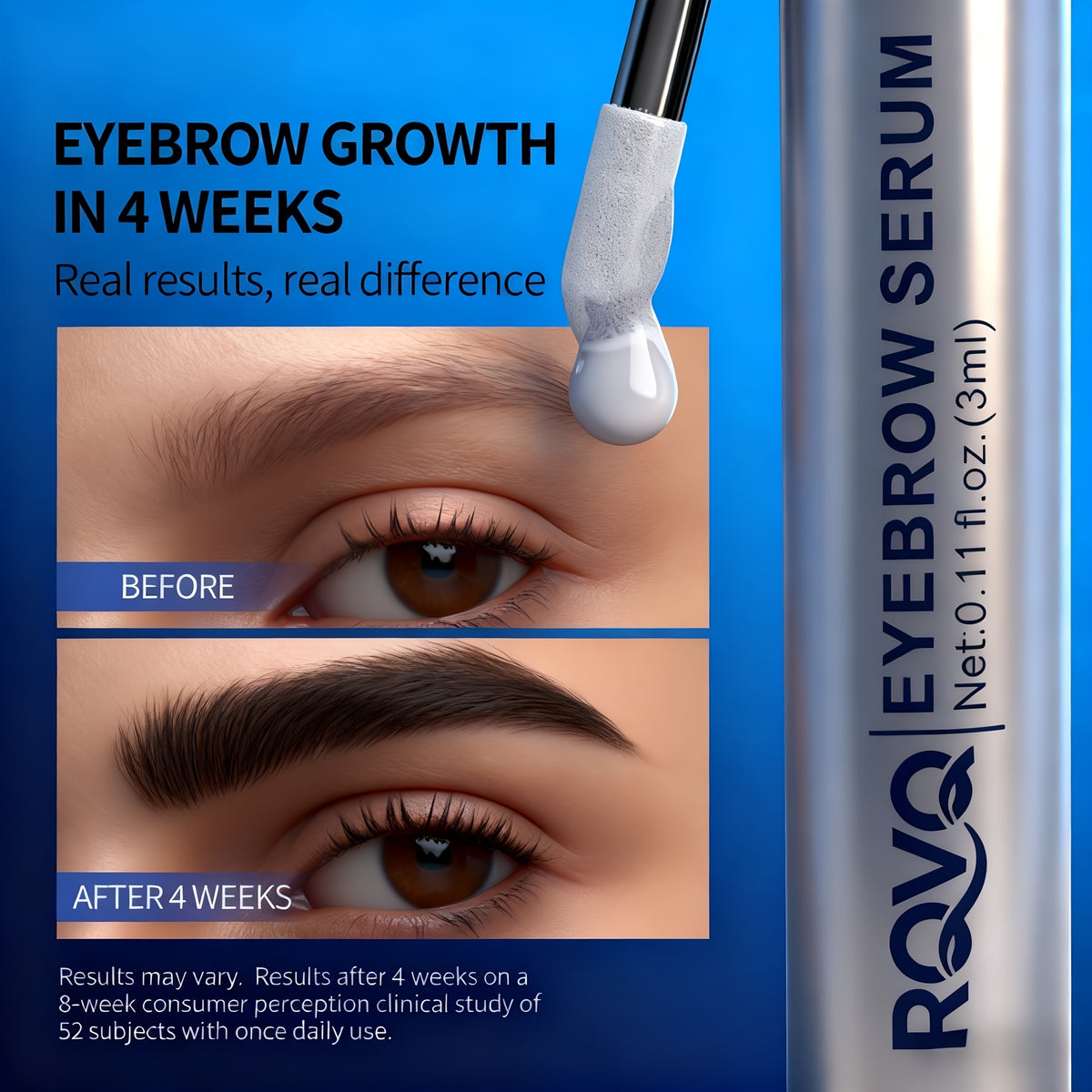 3ml rqvq colorful makeup eyebrow liquid thick long eyebrow