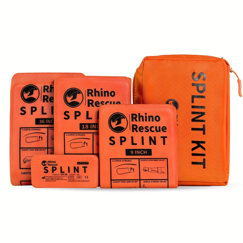 rescue first aid splint orange gray 4pcs size 36 x 4 3