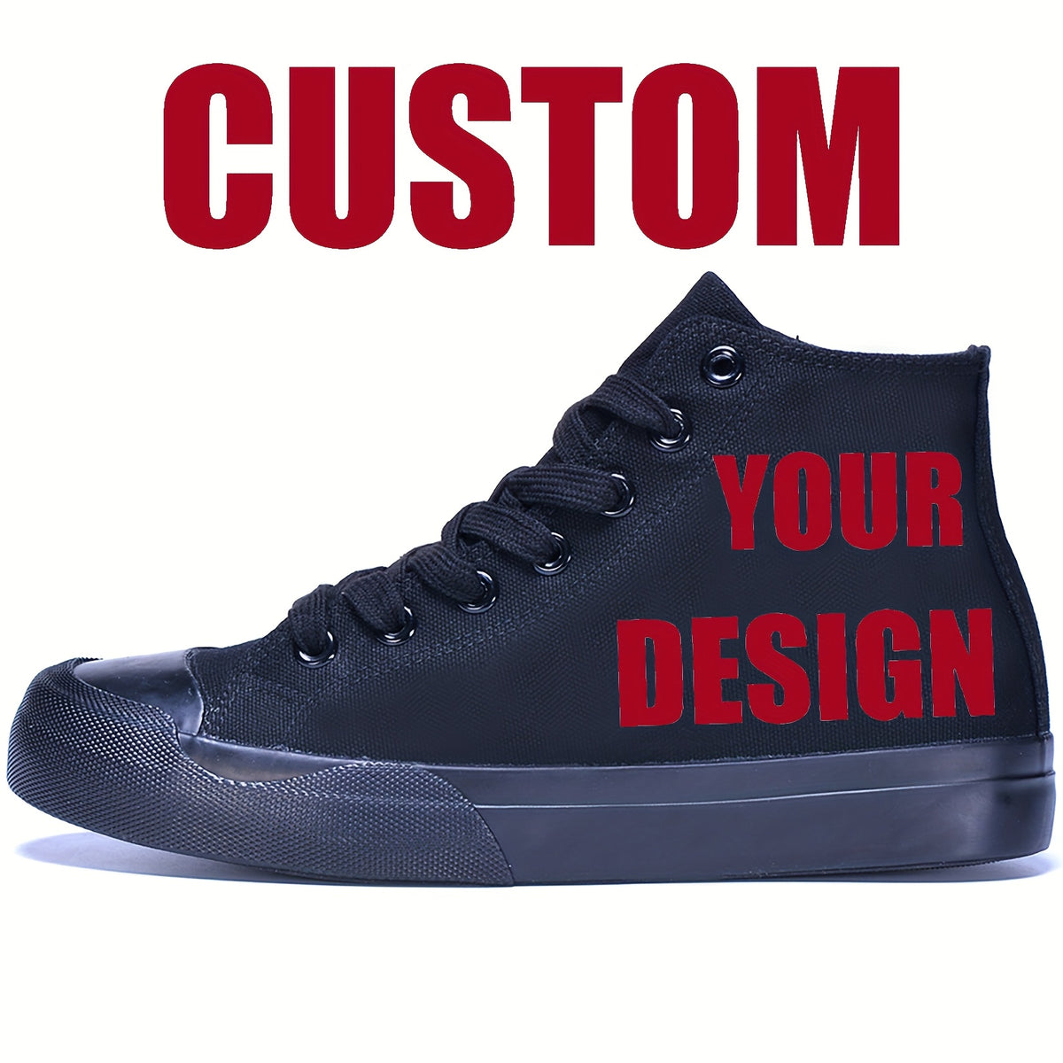 custom photo image white low top white high top black high