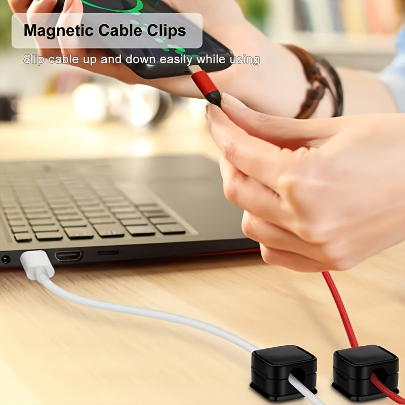 1 8   pack magnetic cable management clamps heavy duty