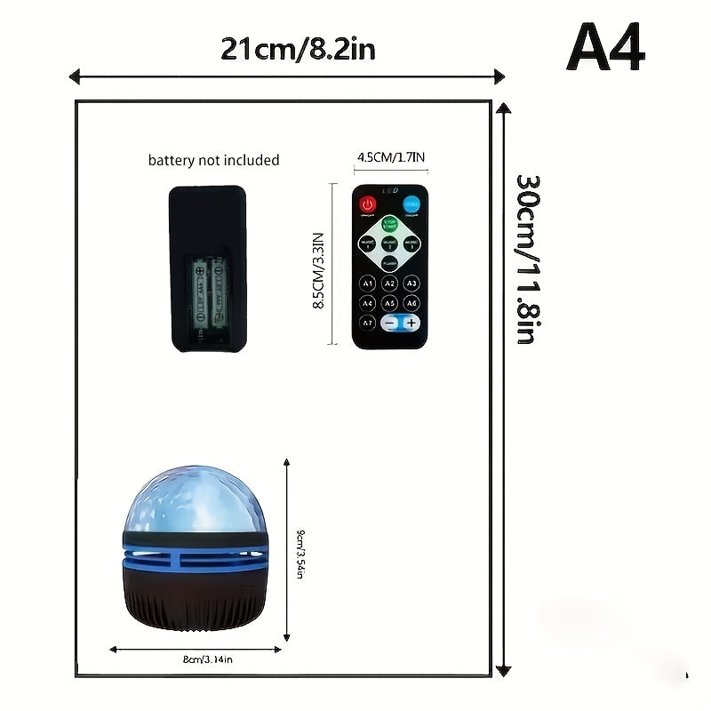 16 color adjustable starry sky projection wave night light