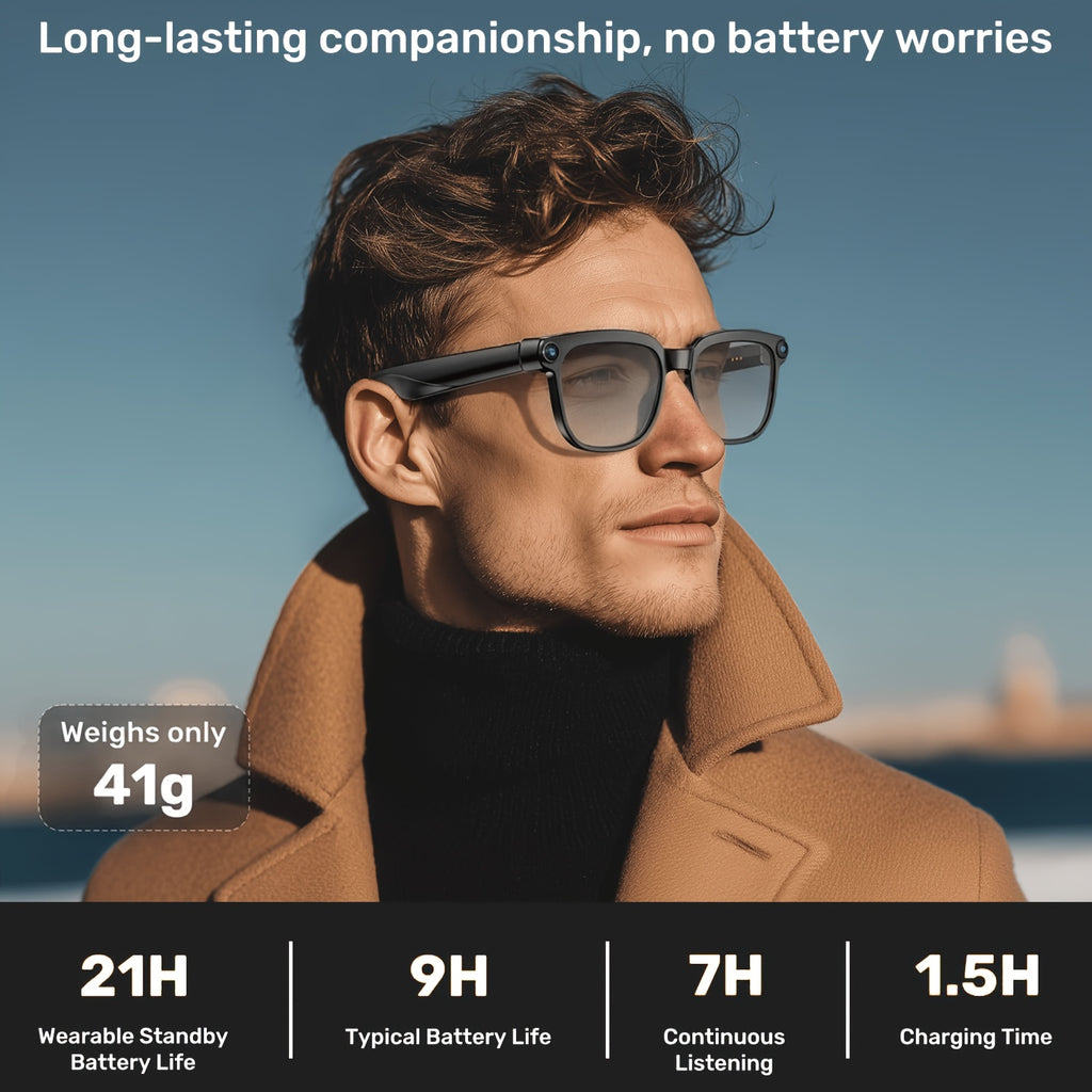 smart   8mp hd video recording glasses audio