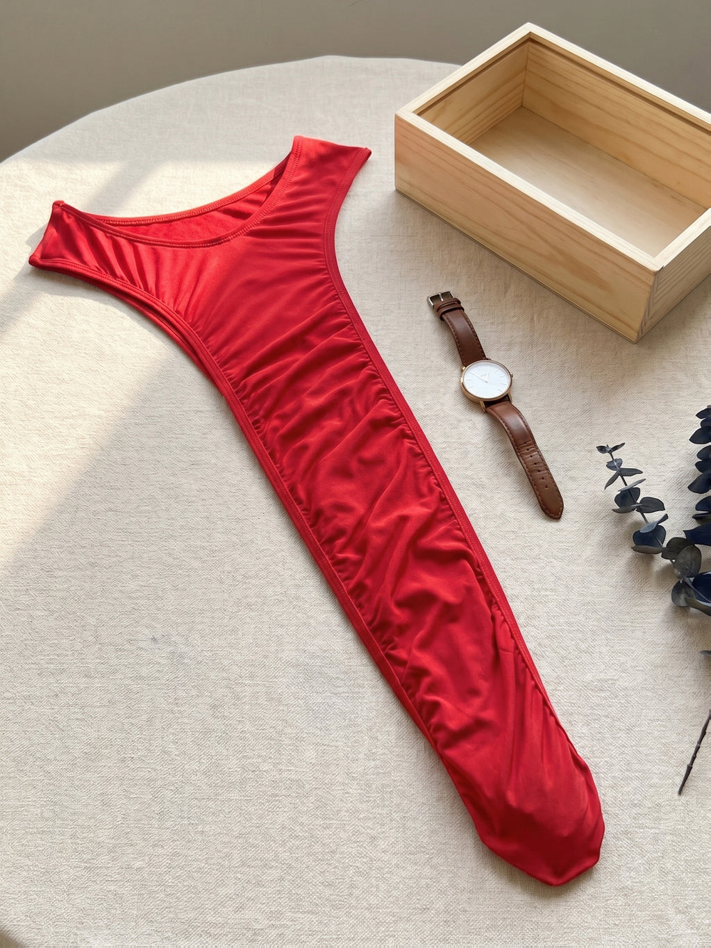 red halter neck   bodysuit hot open back halter neck fun