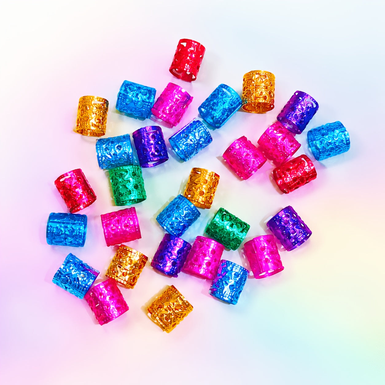 50 colorful hair accessories summer braiding ornaments