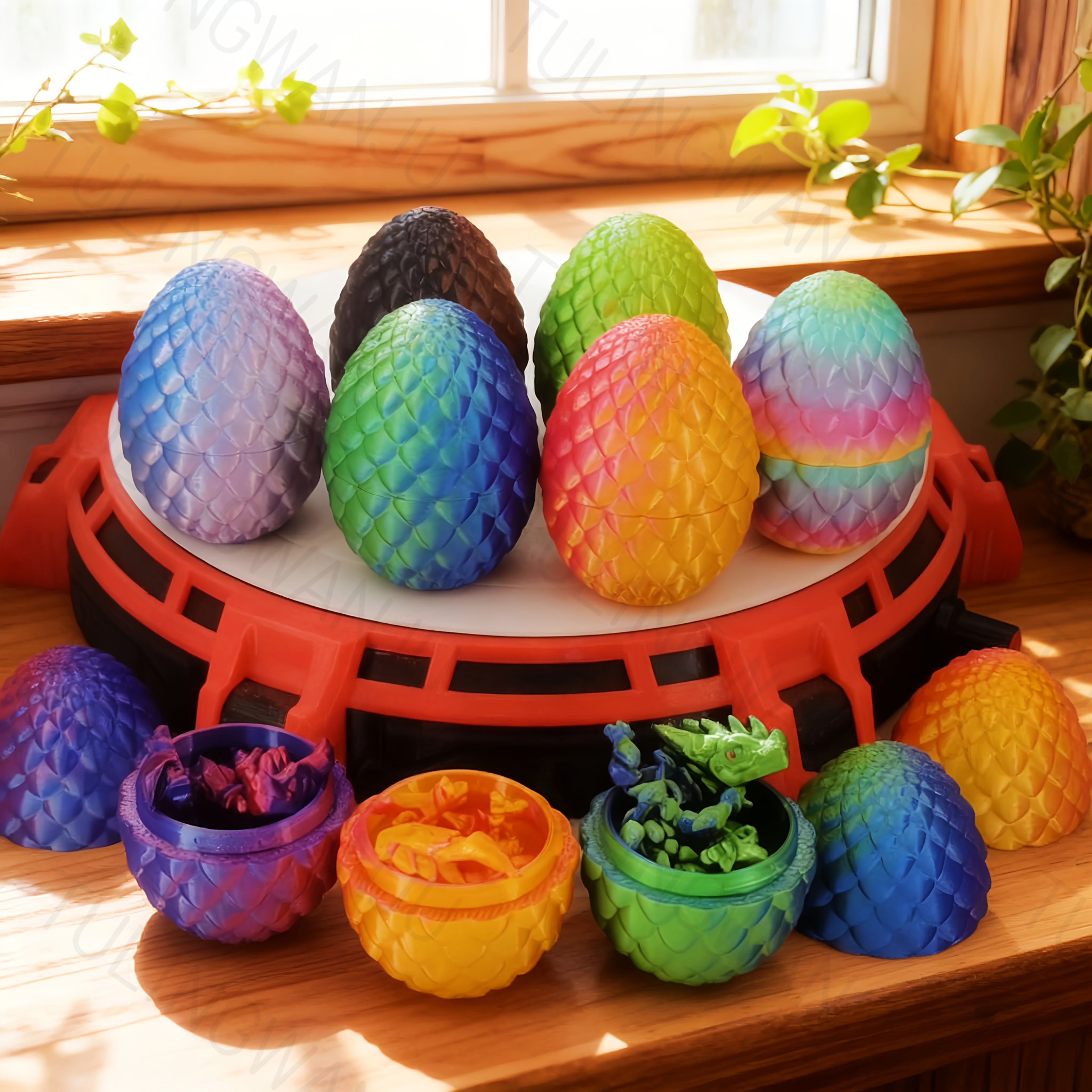 40pcs 3d printed dragon egg set decorative sculptures