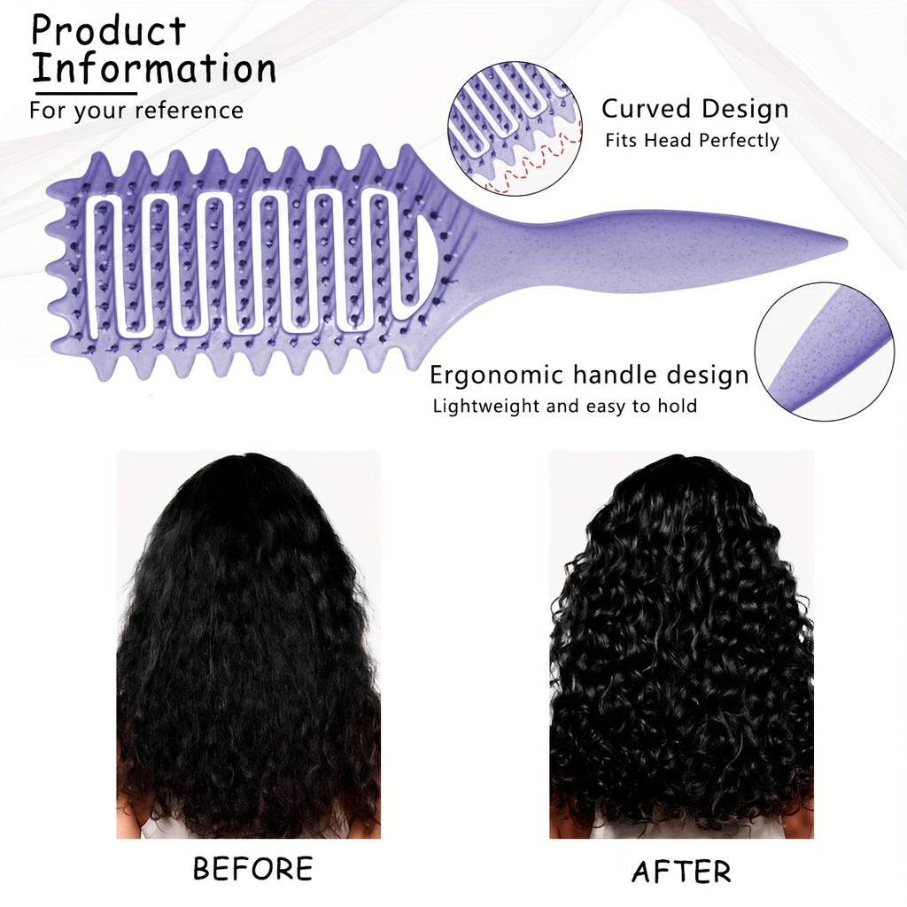 1pc hair brush curly hair brush vented shaping defining