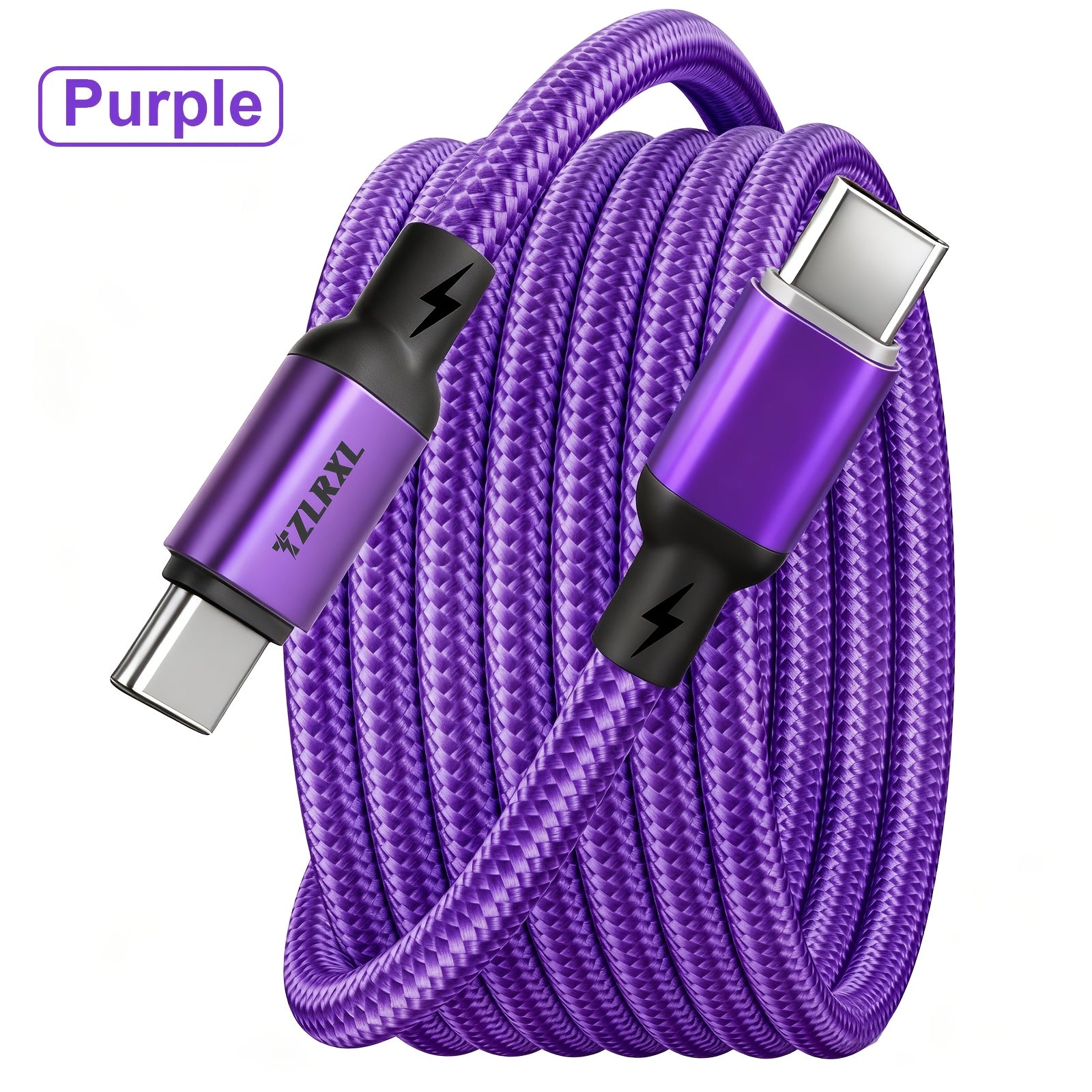 type c 100w nylon braided super fast charging data cable