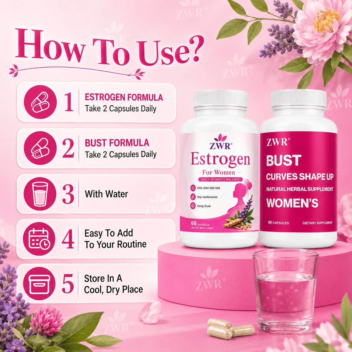 2pcs estrogen capsules bust health capsules premium herbal