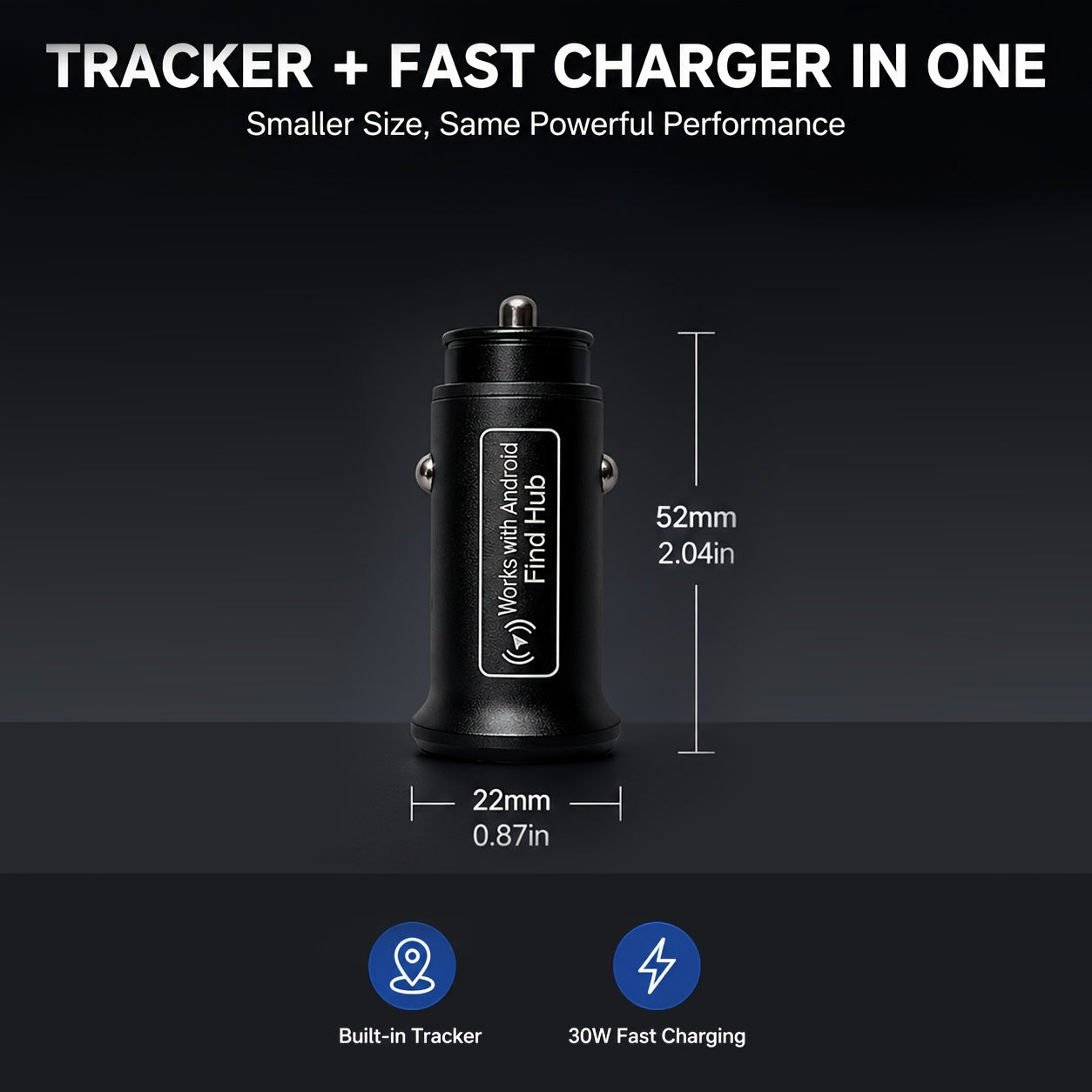 30w car charger gps   usb type c continuous tracking