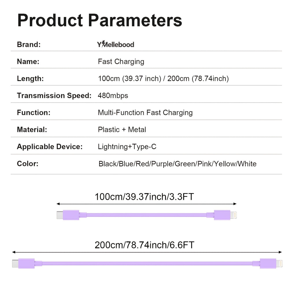 fast charging usb c lightning cable iphone 14 13 12 11 pro