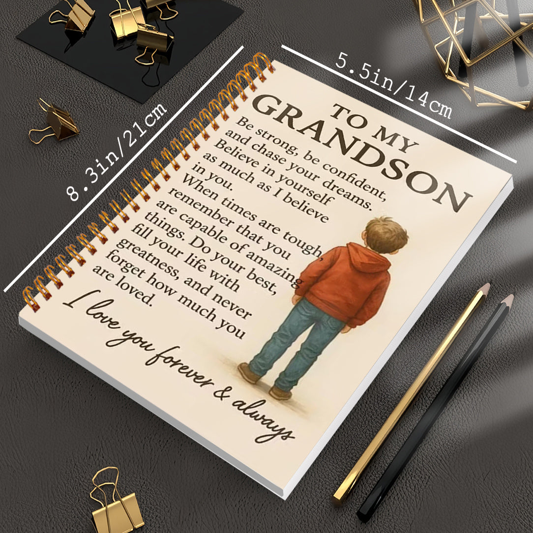 a grandson quotes coil notebook 100 pages warm artistic