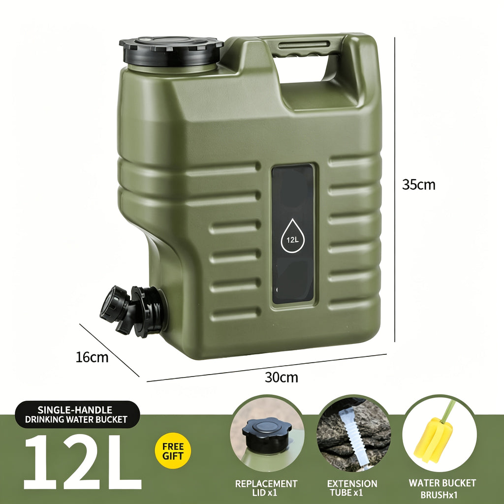 28l water storage container wheels pull rods portable water