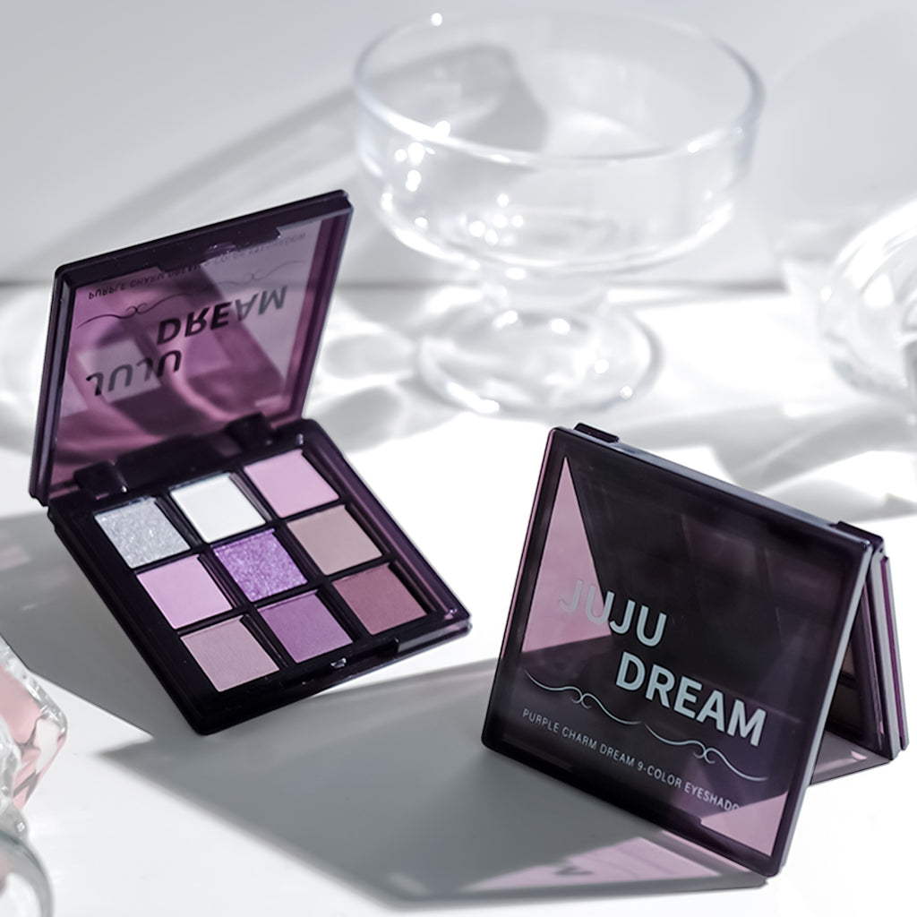 1pc 9 color purple eyeshadow palette 24 hour long lasting
