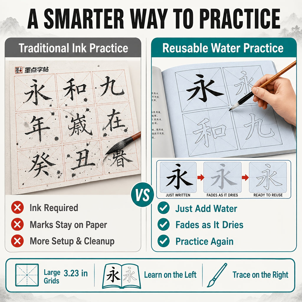script beginner water writing practice sheet