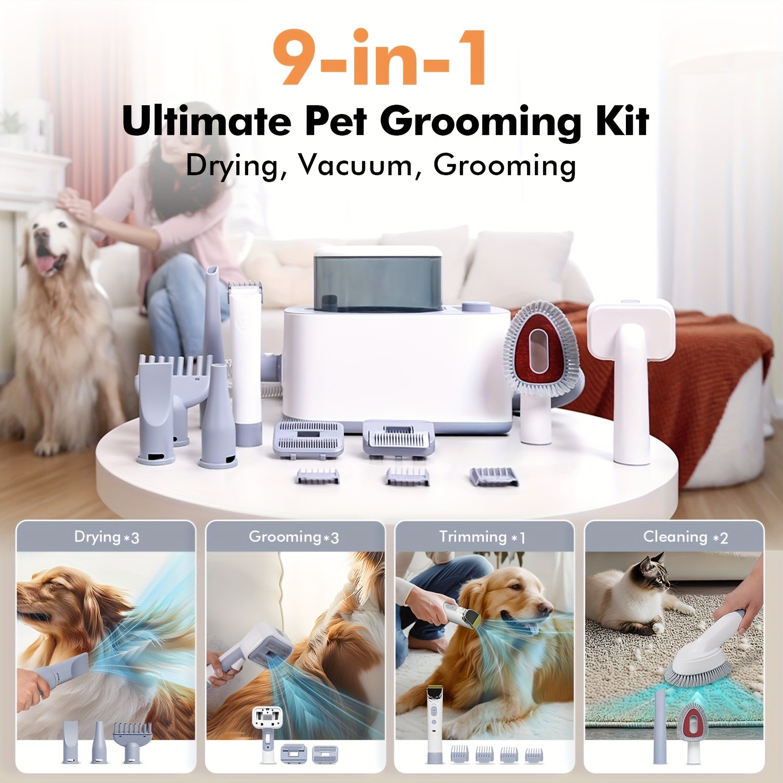 pet grooming vacuum set dog shedding vacuum grooming hair