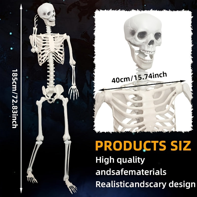 6ft poseable     skeleton halloween   full