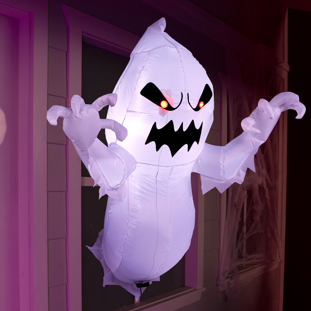 4 5 ft halloween inflatable ghost   leds blow flying