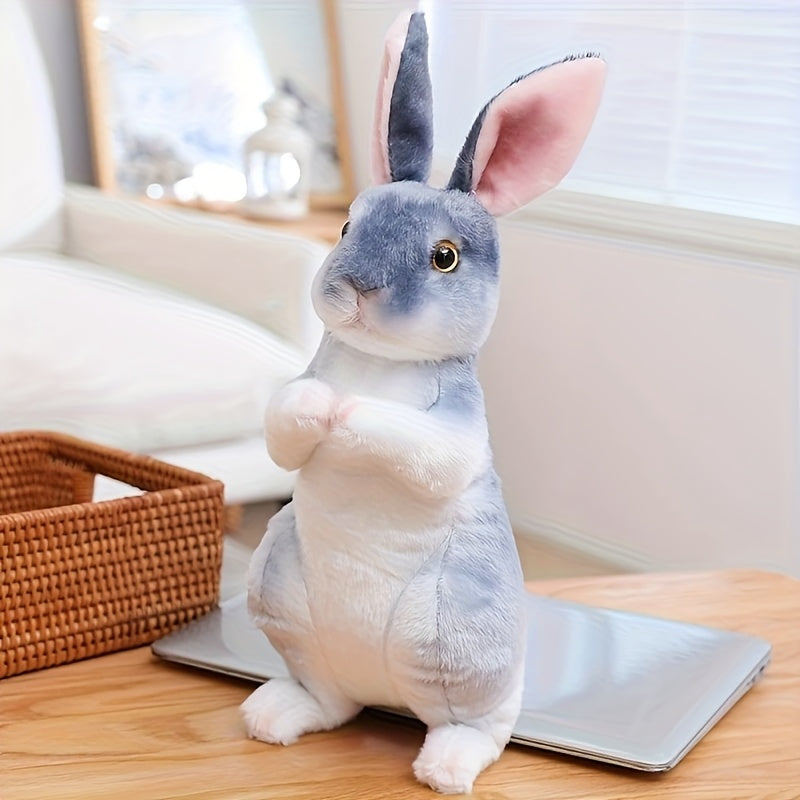 1pc rabbit plush toy white beige black cute bunny plush