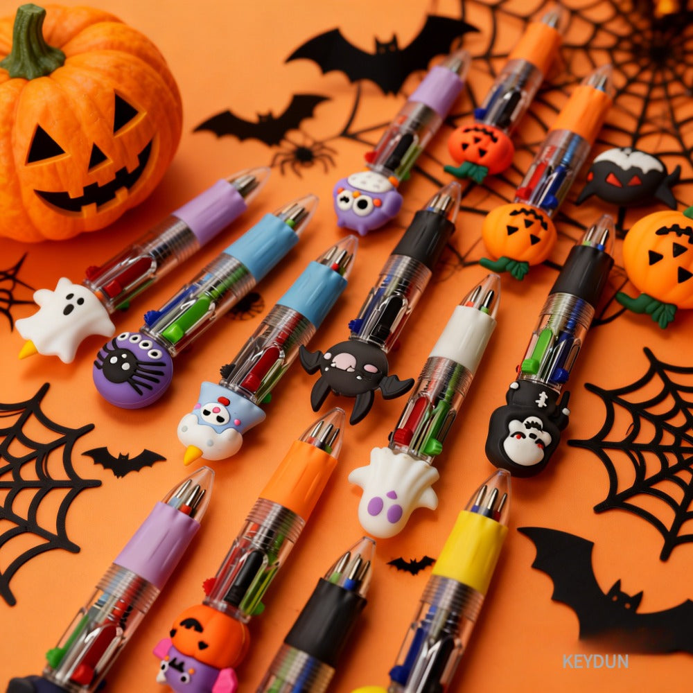14pcs random color halloween cartoon mini 4 in 1 pens ideal