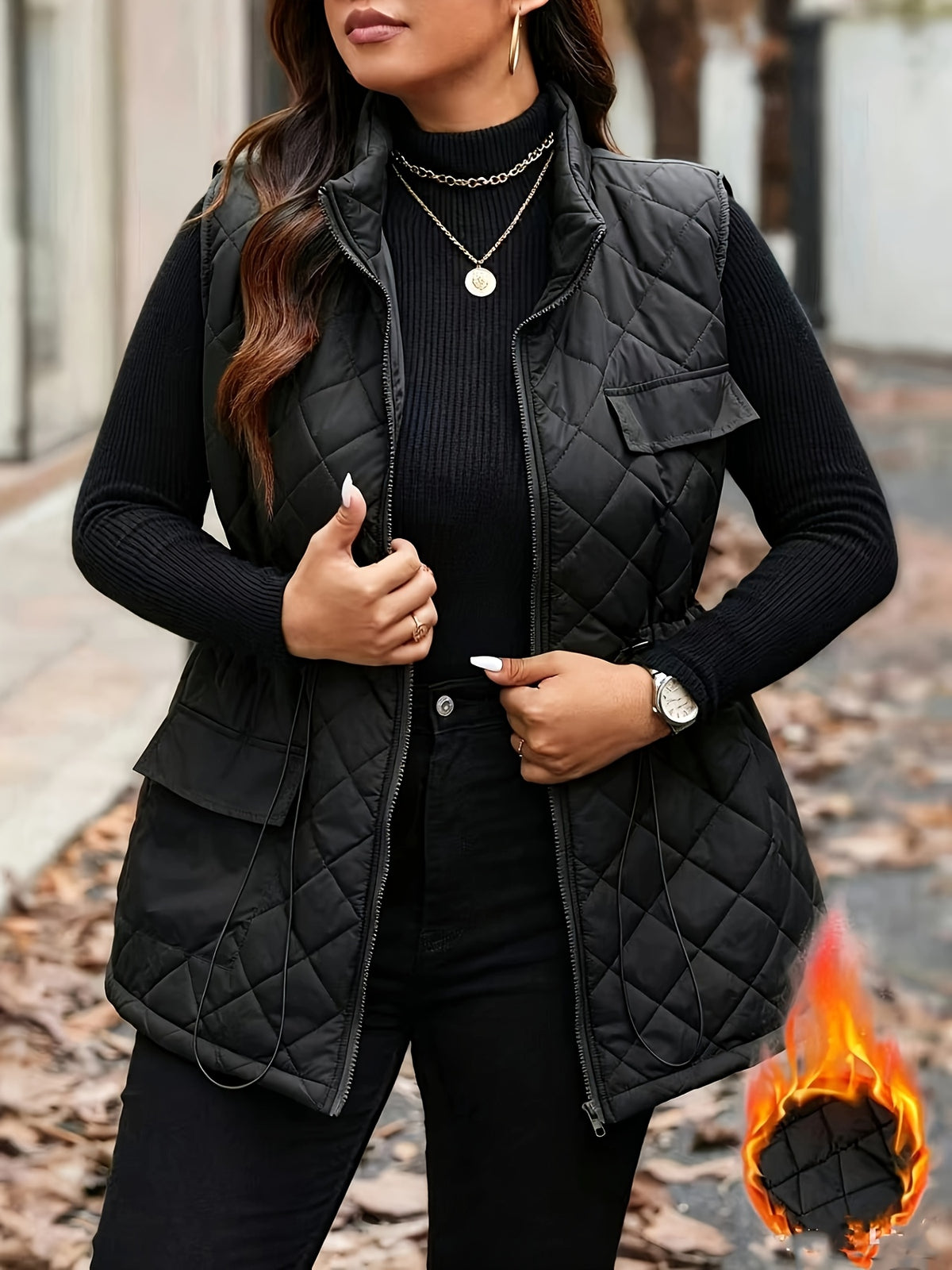 plus size plus size womens drawstring waist cargo pocket