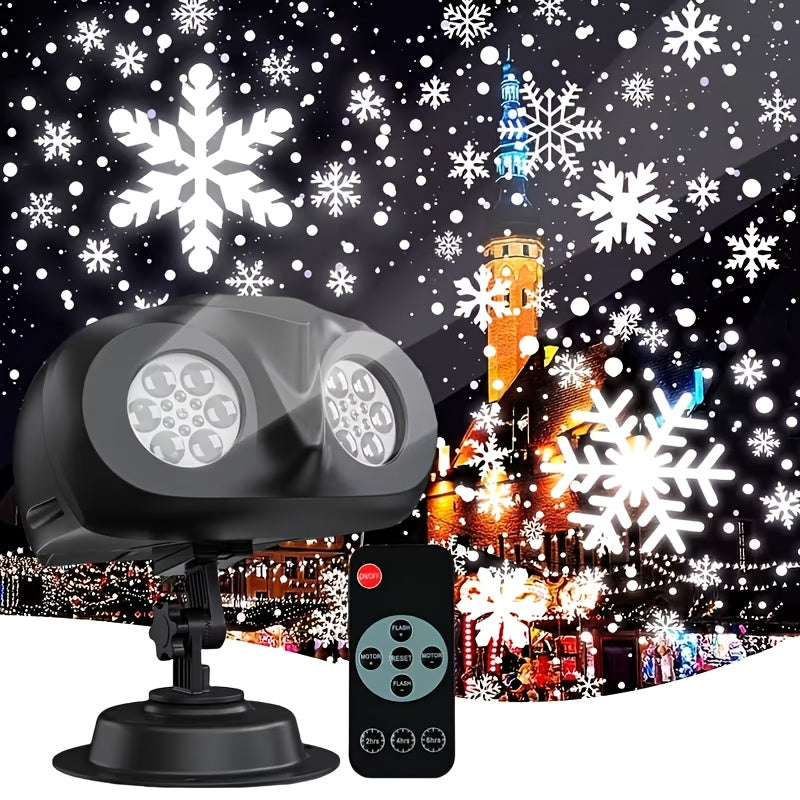 snowflake projector light rotating effect decoration
