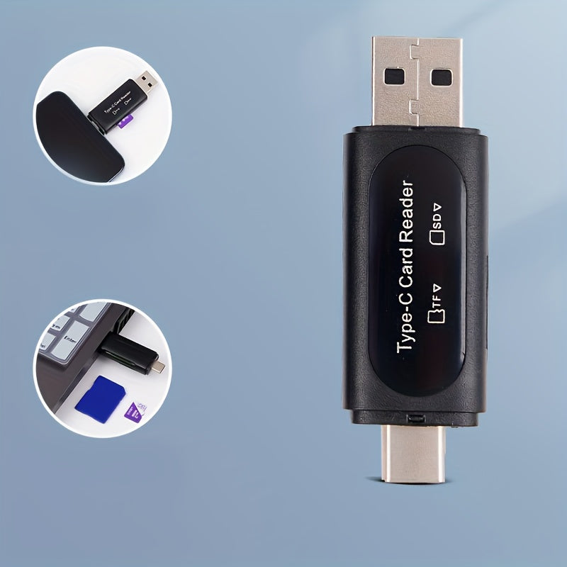 usb card reader 4in1 type c usb a   hc card adapter dual