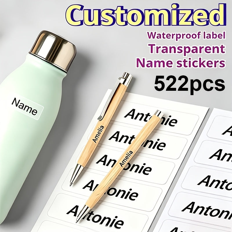 45 900  minimalist transparent name stickers