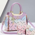 womens 3pcs handbag set fashion   bag geometric