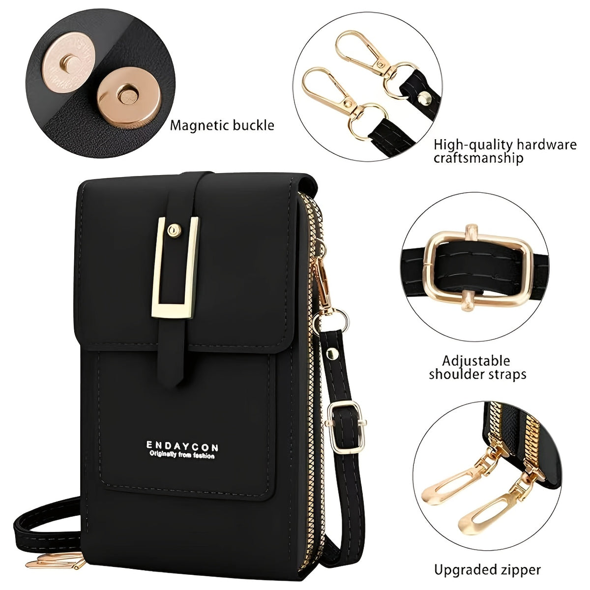 2pcs set crossbody phone bag multi functional vertical
