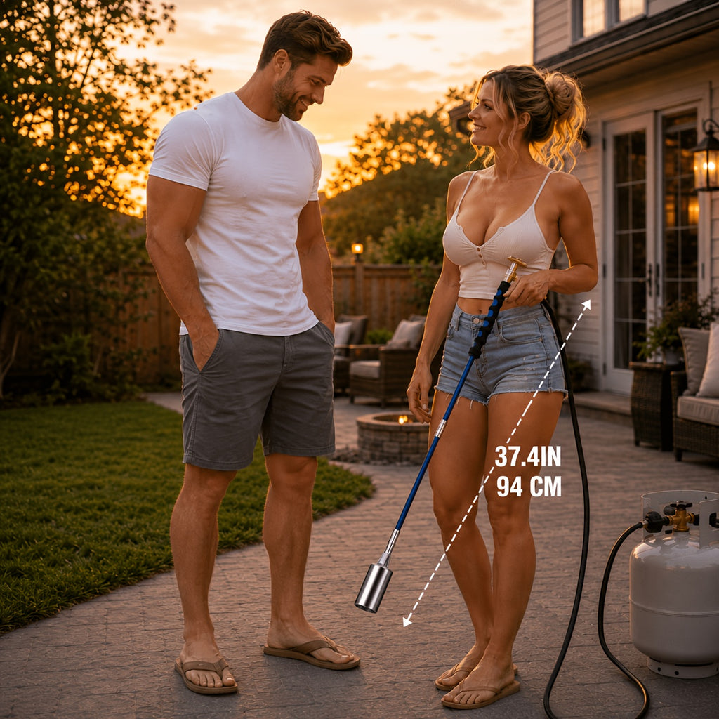 heavy duty propane torch   burner kit long handle hose