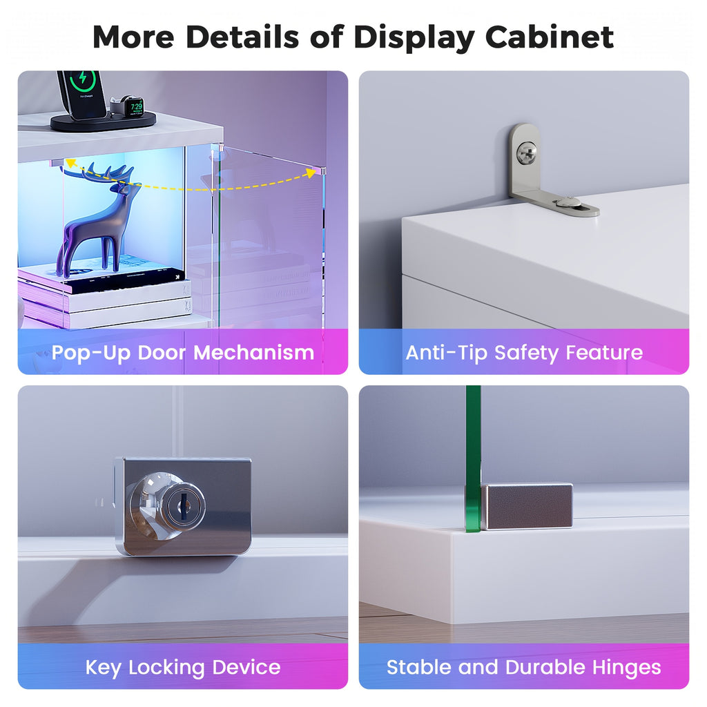 hwb rgb display cabinet glass doors 39 3 tall