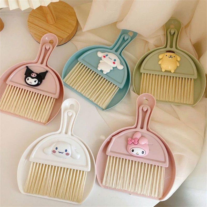 handheld broom cartoon cute desktop cleaning set