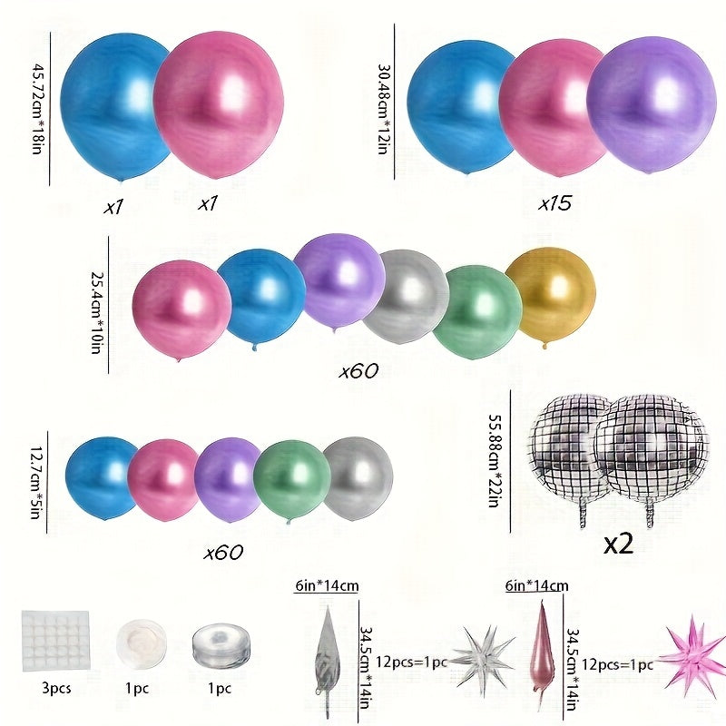 146  balloon garland arch kit disco ball balloons