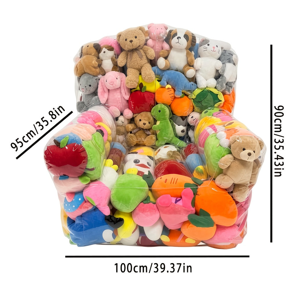 1pc large capacity transparent doll storage bag zipper