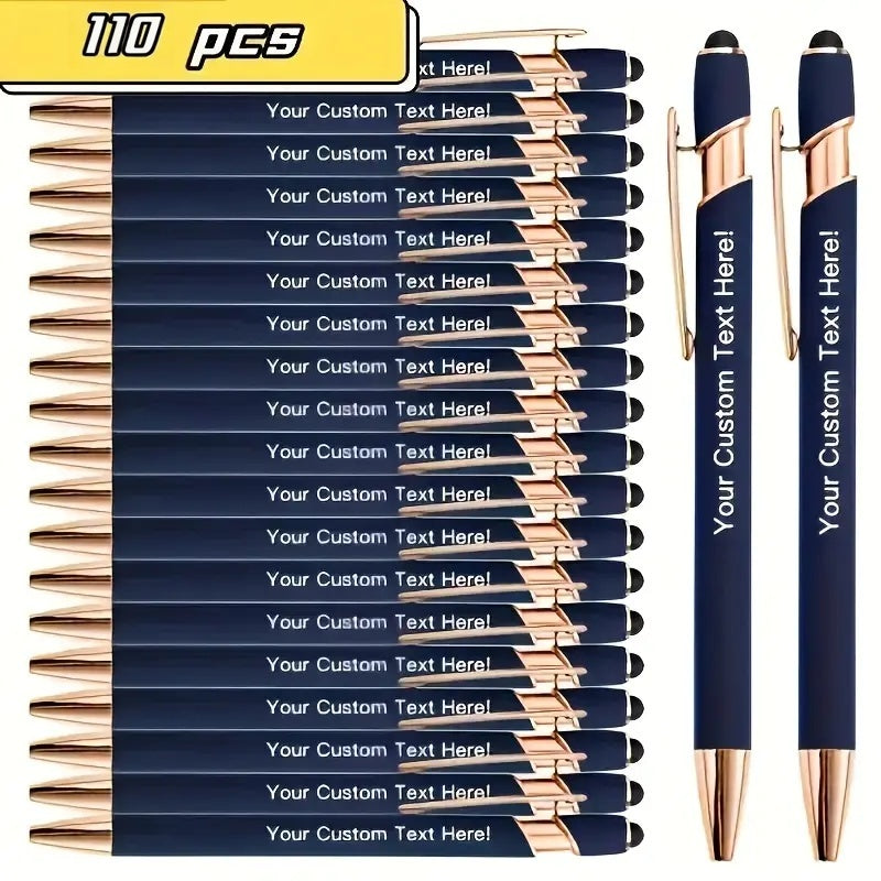 110pcs custom engraved metal ballpoint pens personalized