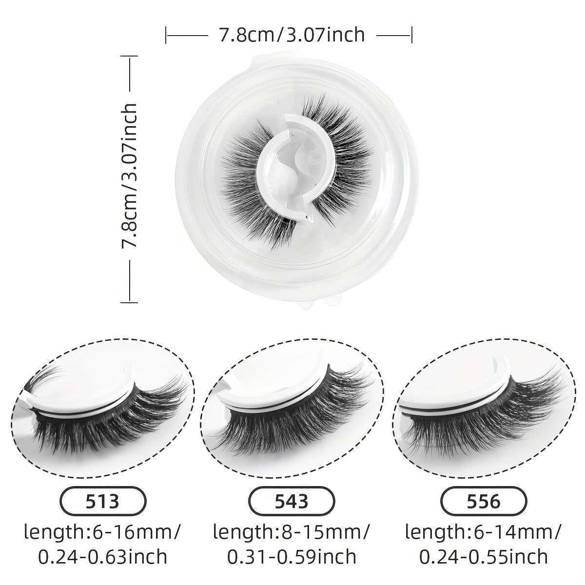 3 pairs reusable self   false eyelashes wearing tools