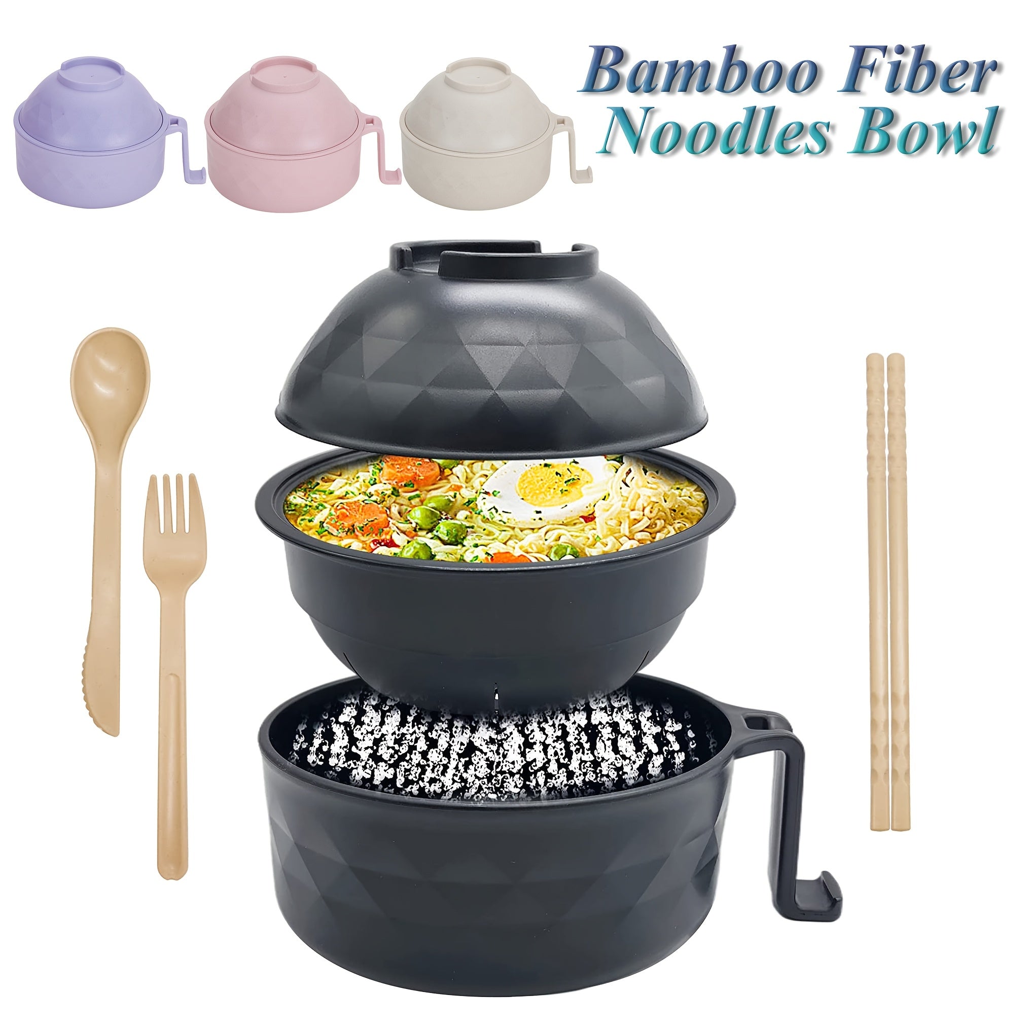 new microwave safe plastic ramen bowl set instant noodle