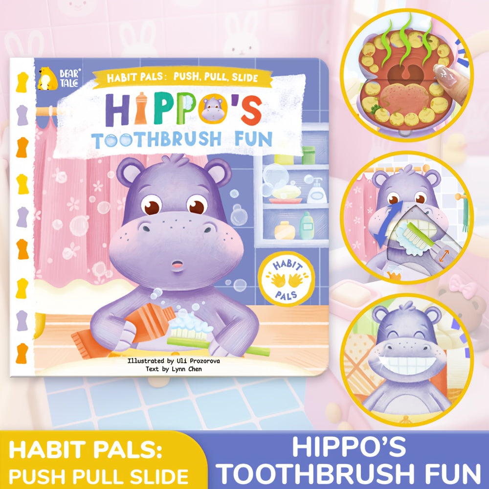 toothbrush adventure push pull books busy book parent