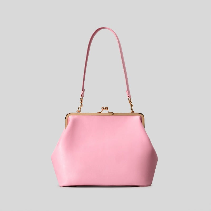 luxury inspired niche design large clasp closure clutch bag