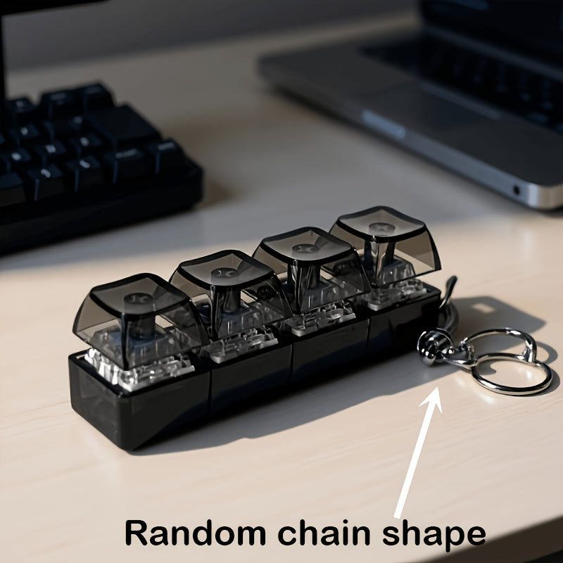 four button press decompression keychain portable fun