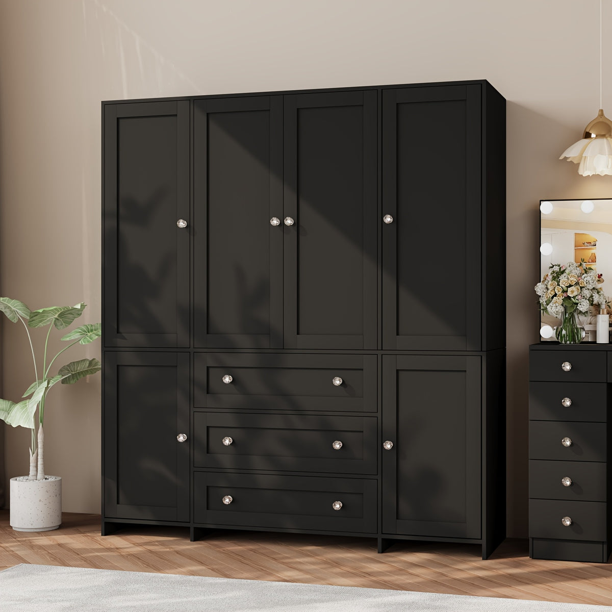 47 63 large modern   wardrobe closet mirror door