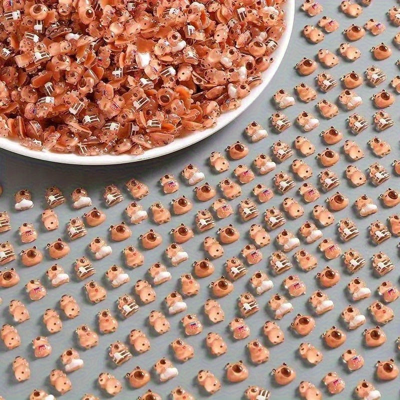 111 mini capybara figurine set nail art decorative additions