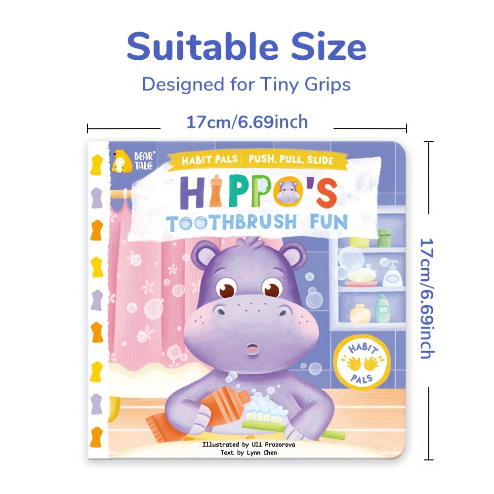 toothbrush adventure push pull books busy book parent