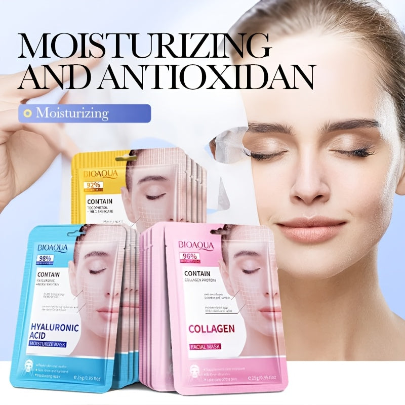 hyaluronic acid collagen face mask set 30pcs
