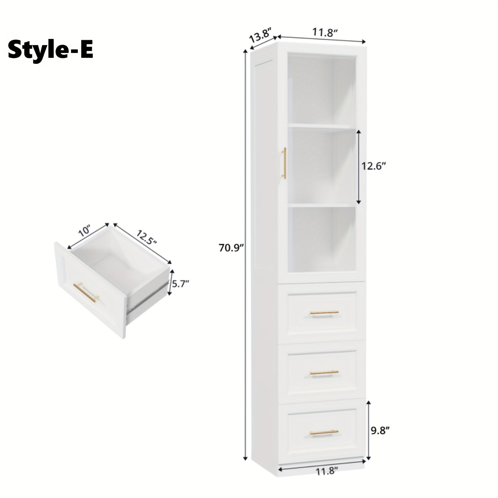 modular bookshelf display cabinet set glass doors drawers 5